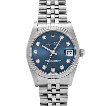 ロレックス デイトジャスト 78274G ブルー/ダイヤモンド ユニセックス 時計 【中古】【wristwatch】