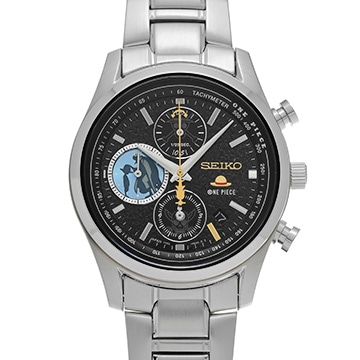 セイコー ワンピース 25周年記念モデル 7T92-HDN0 ブラック メンズ 時計 【中古】【wristwatch】