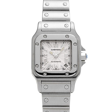 カルティエ サントス ガルベ SM 20周年限定 W20044D6 シルバー レディース 時計 【中古】【wristwatch】