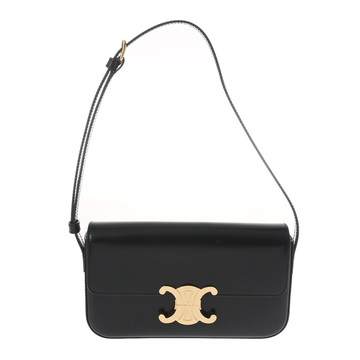 セリーヌ ショルダーバッグ クロード ブラック 194143BF4.38NO シャイニーカーフ レディース バッグ 【中古】【bag】