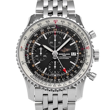 ブライトリング ナビタイマー ワールド A242B26NP ブラック メンズ 時計 【中古】【wristwatch】