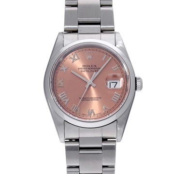 ロレックス デイトジャスト 16200 ピンク メンズ 時計 【中古】【wristwatch】