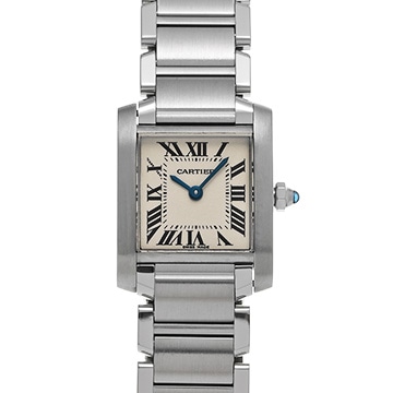 カルティエ タンクフランセーズ SM W51008Q3 シルバー レディース 時計 【中古】【wristwatch】