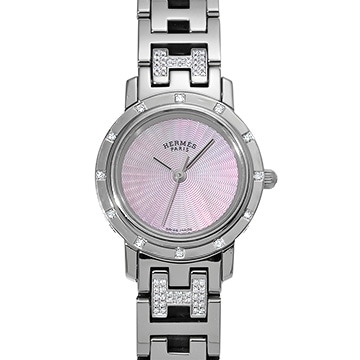 エルメス クリッパー ナクレ CL4.230.217/3869 ピンクシェル レディース 時計 【中古】【wristwatch】