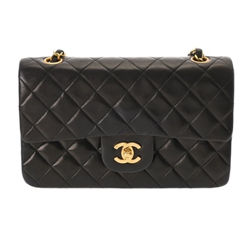 シャネル マトラッセ Ｗフラップ Ｗチェーンショルダー 23 ブラック A01113 ラムスキン レディース バッグ 【中古】【bag】