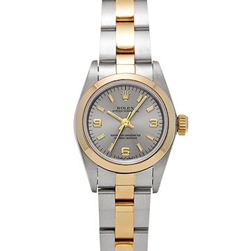 ロレックス オイスターパーペチュアル 67183 グレー レディース 時計 【中古】【wristwatch】