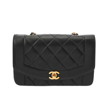 シャネル ダイアナ チェーンショルダー 23cm ブラック A01164 ラムスキン レディース バッグ 【中古】【bag】