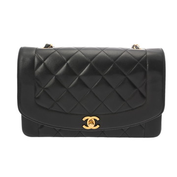 シャネル ダイアナ チェーンショルダー 25cm ブラック A01165 ラムスキン レディース バッグ 【中古】【bag】