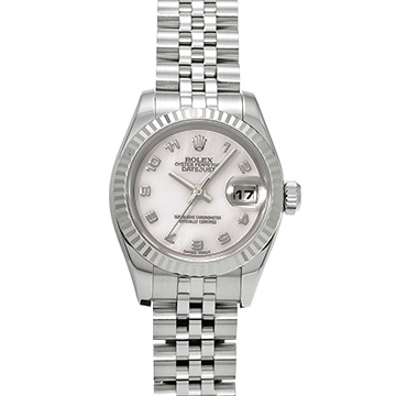 ロレックス デイトジャスト 179174NA ピンクシェル レディース 時計 【中古】【wristwatch】