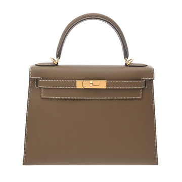 エルメス ケリー 28 外縫い 2WAY エトゥープ ヴォーエプソン レディース バッグ 【未使用】【bag】