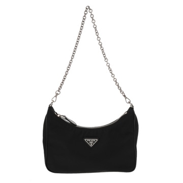 プラダ Re-Edition 2005 バッグ Re-Nylon  ブラック 1BH204 ナイロン/サフィアーノレザー レディース バッグ 【中古】【bag】