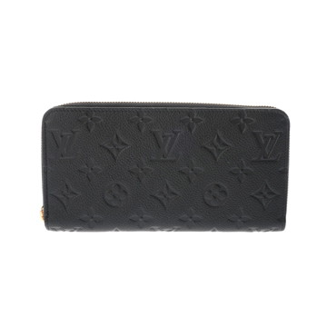ルイ ヴィトン モノグラムアンプラント ジッピーウォレット ノワール M61864 レザー メンズ 財布 【中古】【purse】