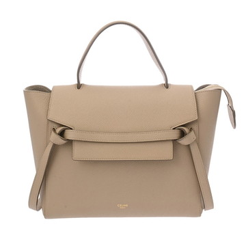 セリーヌ ベルトバッグ マイクロ 2WAY ベージュ 189153ZVA.18LT グレインドカーフ レディース バッグ 【中古】【bag】