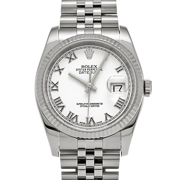 ロレックス デイトジャスト 116234 ホワイト メンズ 時計 【中古】【wristwatch】