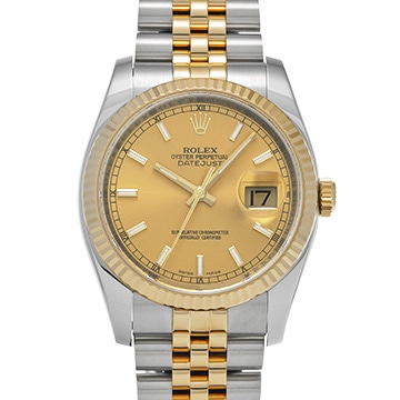 ロレックス デイトジャスト 116233 シャンパン メンズ 時計 【中古】【wristwatch】