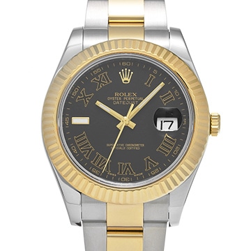 ロレックス デイトジャストII 116333 ブラック メンズ 時計 【中古】【wristwatch】