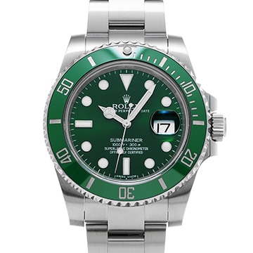 ロレックス サブマリーナ デイト 116610LV グリーン メンズ 時計 【中古】【wristwatch】