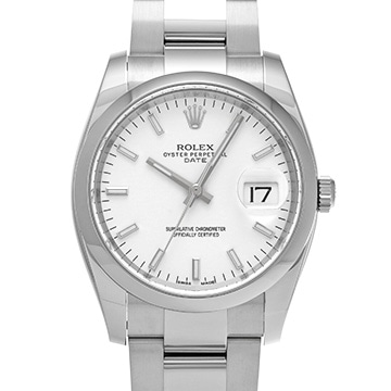 ロレックス オイスターパーペチュアル デイト 115200 ホワイト メンズ 時計 【中古】【wristwatch】