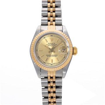 ロレックス デイトジャスト 69173 シャンパン レディース 時計 【中古】【wristwatch】