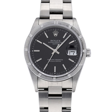 ロレックス オイスターパーペチュアル デイト 15210 ブラック メンズ 時計 【中古】【wristwatch】