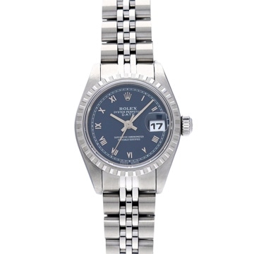 ロレックス オイスターパーペチュアル デイト 69240 ネイビー レディース 時計 【中古】【wristwatch】