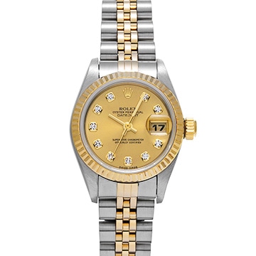 ロレックス デイトジャスト 79173G シャンパン/ダイヤモンド レディース 時計 【中古】【wristwatch】