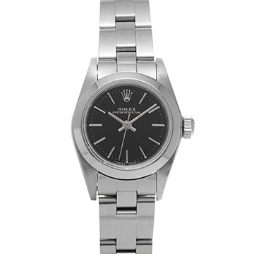 ロレックス オイスターパーペチュアル 67180 ブラック レディース 時計 【中古】【wristwatch】