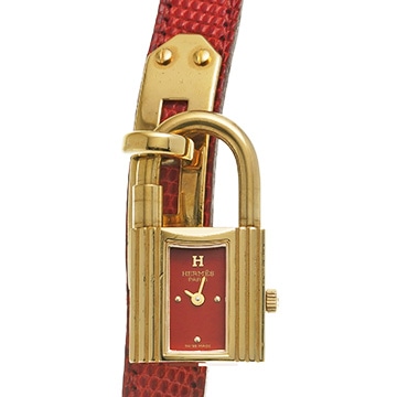 エルメス ケリーウォッチ KE1.201 レッド レディース 時計 【中古】【wristwatch】