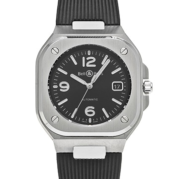 ベル＆ロス BR 05 ブラックスチール BR05A-BL-ST/SRB ブラック メンズ 時計 【中古】【wristwatch】