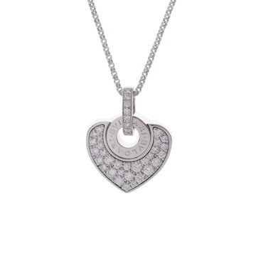 ブルガリ ブルガリブルガリ クオーレ ネックレス シルバー K18ホワイトゴールド WG レディース ジュエリー 【中古】【jewelry】