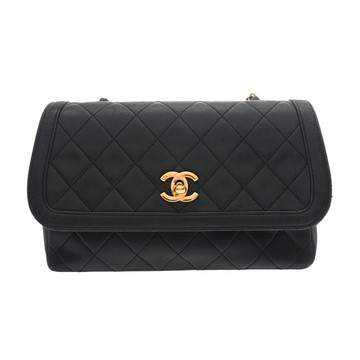 シャネル マトラッセ チェーンショルダー ブラック ラムスキン レディース バッグ 【中古】【bag】