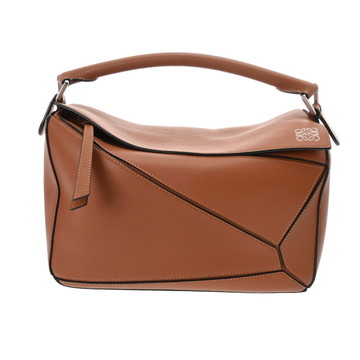 ロエベ パズルエッジ バッグ ミディアム タン A510P49X14 クラシックカーフ レディース バッグ 【中古】【bag】