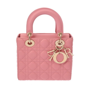 ディオール カナージュ LADY DIOR ABCDIOR スモールバッグ ピンク M05380NGE ラムスキン レディース バッグ 【中古】【bag】