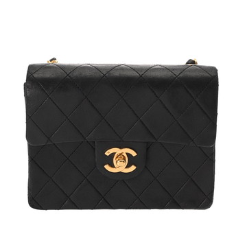 シャネル マトラッセ ミニフラップバッグ 17 ブラック A35200 ラムスキン レディース バッグ 【中古】【bag】