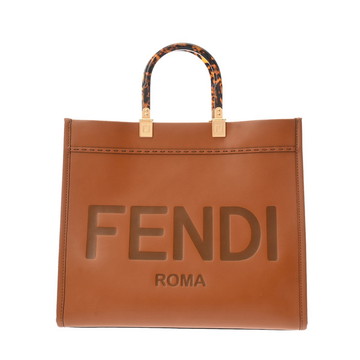 フェンディ サンシャイン ミディアム ブラウン 8BH386-ABVL-219-12085 カーフレザー レディース バッグ 【中古】【bag】