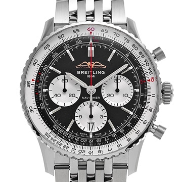 ブライトリング ナビタイマー B01 クロノグラフ 43 AB0138211B1A1 ブラック/シルバー メンズ 時計 【中古】【wristwatch】