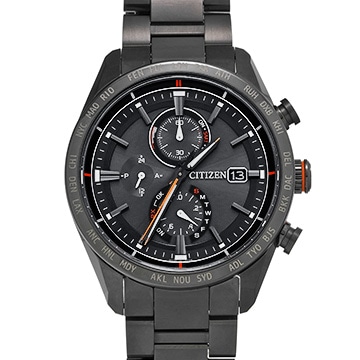 シチズン アテッサ エコドライブ ブラックチタン H800-T025871 ブラック メンズ 時計 【中古】【wristwatch】