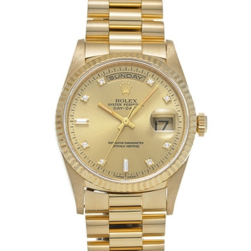 ロレックス デイデイト 18238A シャンパン/ダイヤモンド メンズ 時計 【中古】【wristwatch】