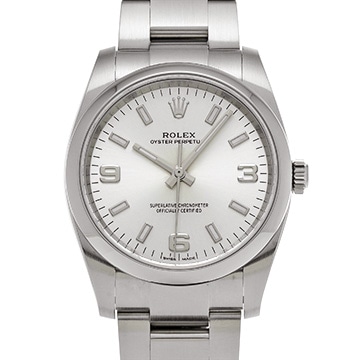 ロレックス オイスターパーペチュアル 114200 シルバー メンズ 時計 【中古】【wristwatch】