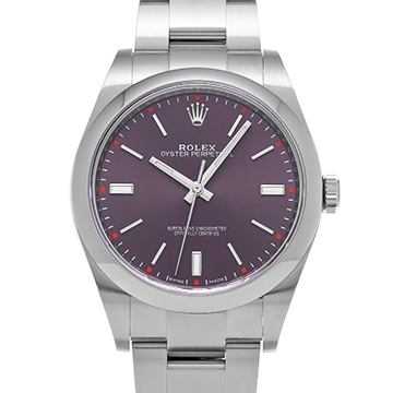 ロレックス オイスターパーペチュアル 39 114300 レッドグレープ メンズ 時計 【中古】【wristwatch】