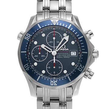 オメガ シーマスター ダイバー300 クロノグラフ 2225.80 ブルー メンズ 時計 【中古】【wristwatch】