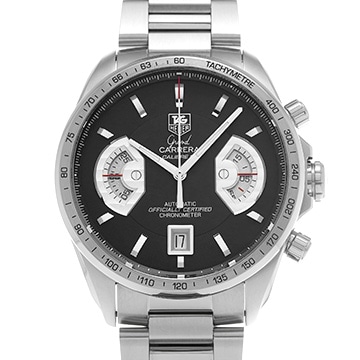 タグ ホイヤー グランドカレラ キャリバー17RS クロノグラフ CAV511A.BA0902 ブラック メンズ 時計 【中古】【wristwatch】