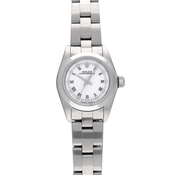 ロレックス オイスターパーペチュアル 67180 ホワイト レディース 時計 【中古】【wristwatch】
