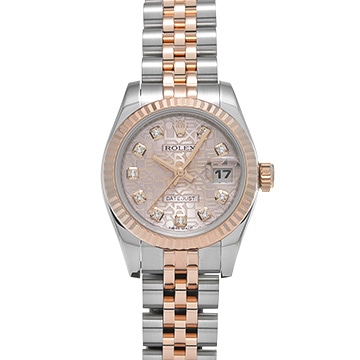 ロレックス デイトジャスト 179171G ピンクコンピュータ/ダイヤモンド レディース 時計 【中古】【wristwatch】