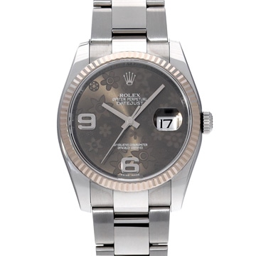ロレックス デイトジャスト 116234 グレーフラワー メンズ 時計 【中古】【wristwatch】