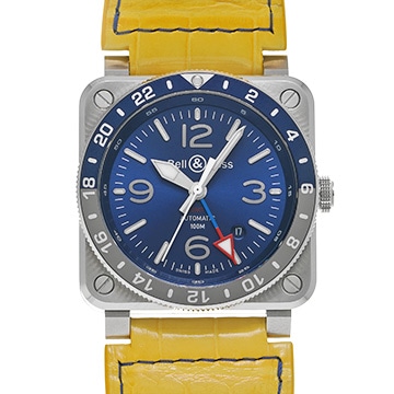 ベル＆ロス BR03-93 GMT ブルー BR0393-BLU-ST/SCA ブルー メンズ 時計 【中古】【wristwatch】