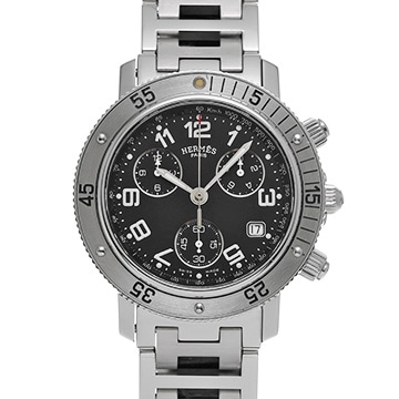 エルメス クリッパー ダイバー クロノグラフ CL2.910 ブラック メンズ 時計 【中古】【wristwatch】