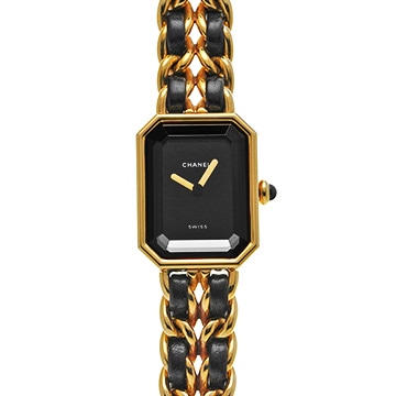 シャネル プルミエール M H0001 ブラック レディース 時計 【中古】【wristwatch】