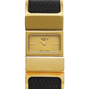 エルメス ロケ L01.201 シャンパン レディース 時計 【中古】【wristwatch】