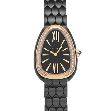 ブルガリ セルペンティ セドゥットーリ 103706 ブラック レディース 時計 【中古】【wristwatch】